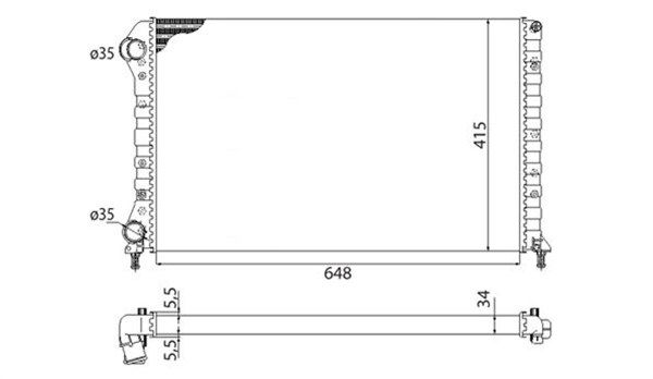 MAGNETI MARELLI Radiaator,mootorijahutus 350213178003